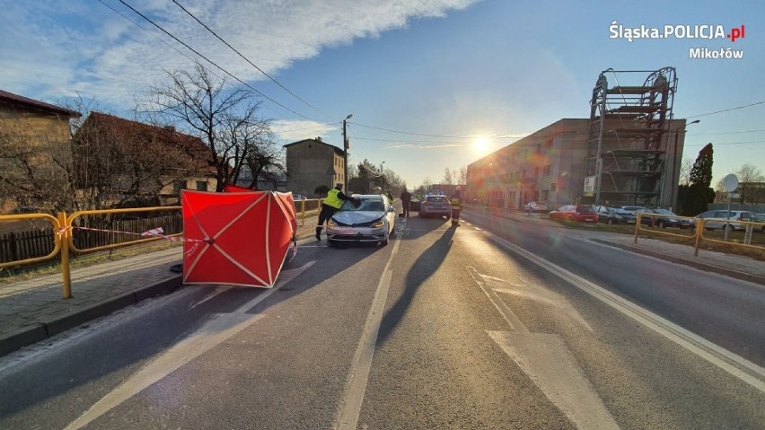 Śmiertelny wypadek w Mikołowie. Samochód przejechał mężczyznę na przejściu dla pieszych