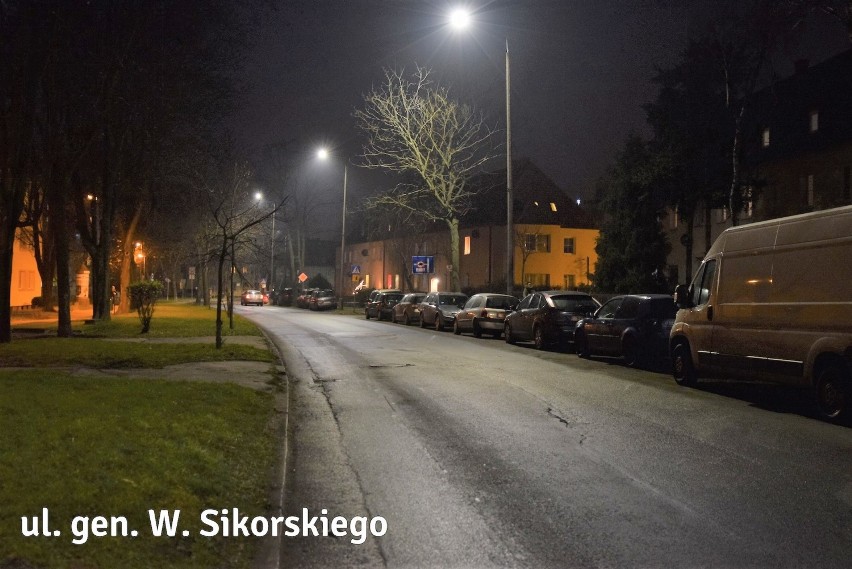 Inowrocław. Kolejne ulice Inowrocławia oświetlają bardzo jasne i energooszczędne latarnie typu LED. Zdjęcia