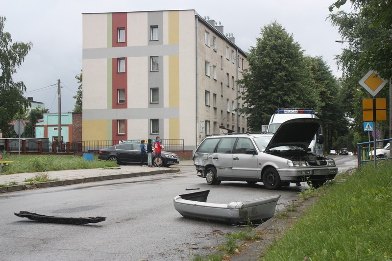 Wypadek na Broniewskiego w Zawierciu