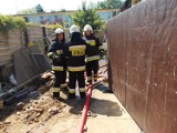 Pożar w Chłapowie, strażacy gasili ogień w kotłowni