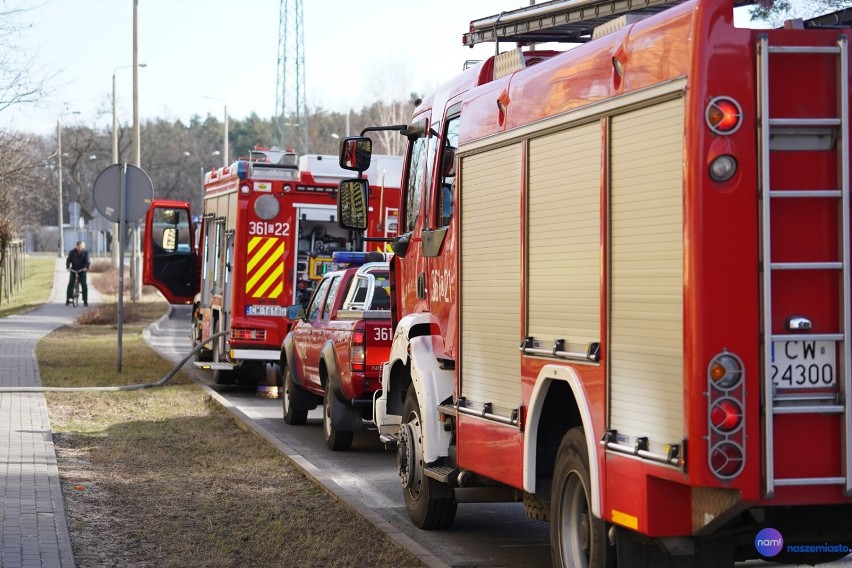Pożar na ulicy Fredry we Włocławku