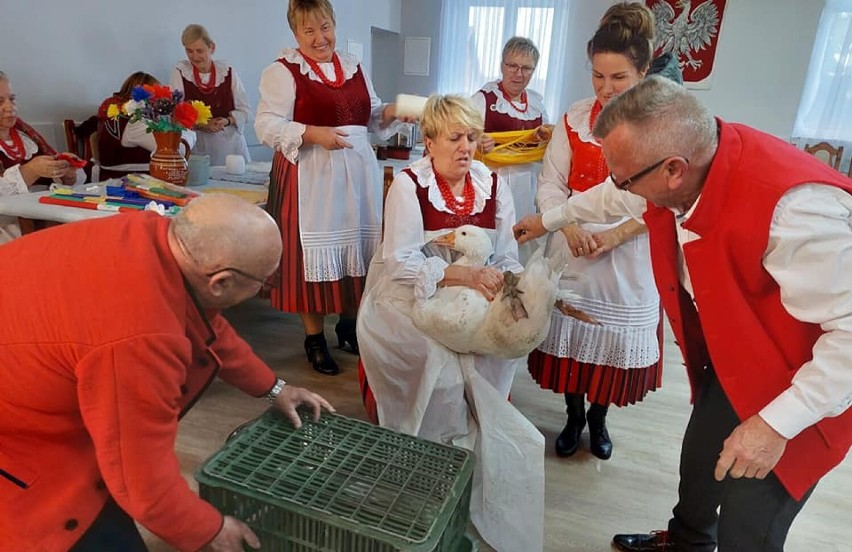 Gospodynie z Kurowa pokazały, jak się skubie gęś, wyrabia masło i piecze swojski chleb