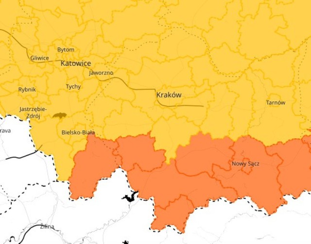 IMGW ostrzega przed burzami w Małopolsce