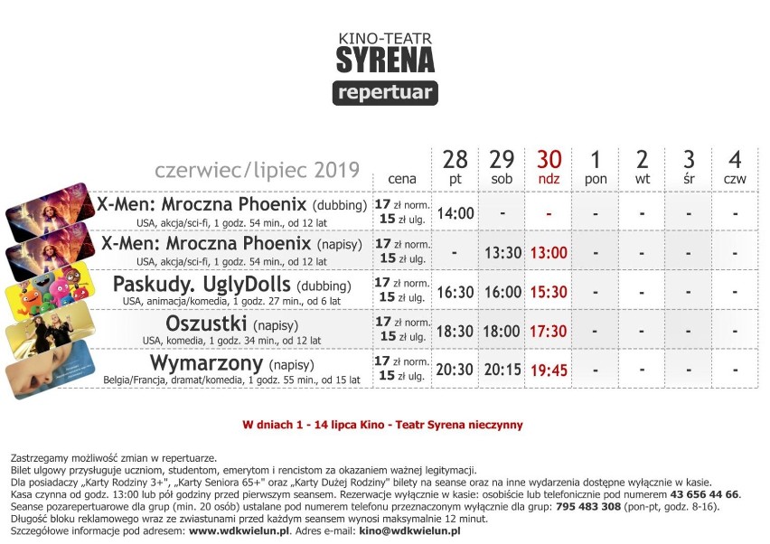 Repertuar kina Syrena w Wieluniu od 28 do 30 czerwca [ZWIASTUNY]