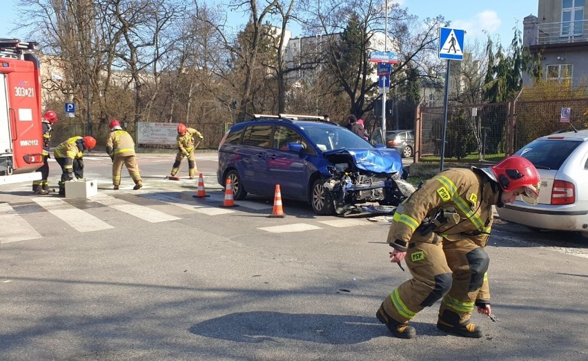 Wypadek na skrzyżowaniu Lipowej i Skłodowskiej - Curie
