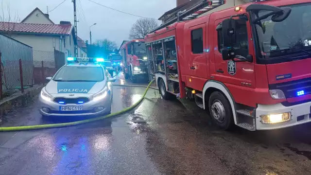 Pożar w jednym z mieszkań budynku wielorodzinnego w Prabutach.