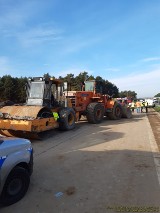 Śmiertelny wypadek na budowie autostrady A18 pod Żarami. Walec przygniótł mężczyznę