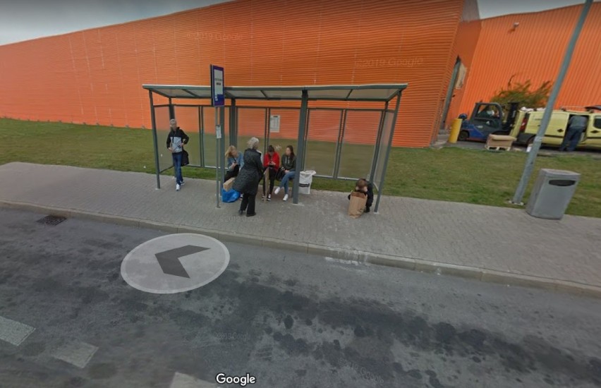 Kamery Google Street View na parkingu Ikei i Alei Bielany
