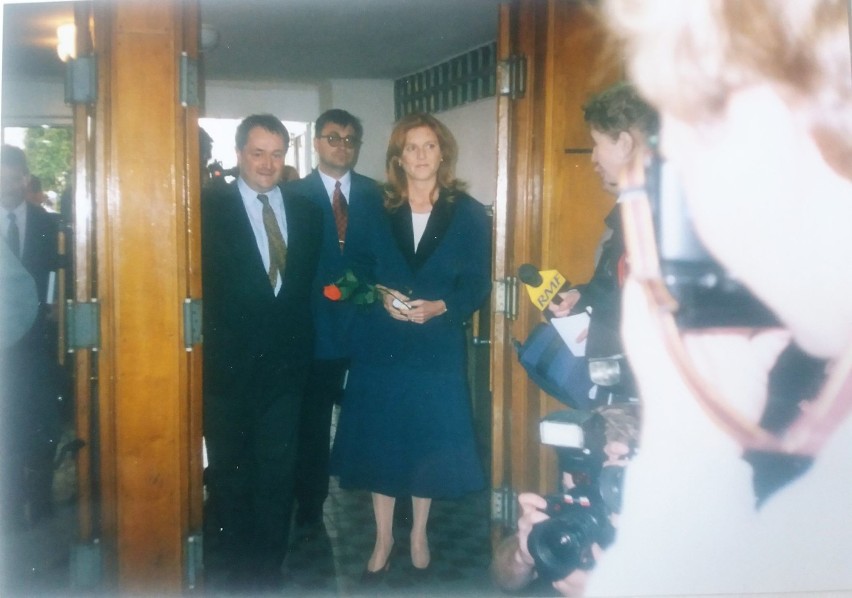 Księżna Sarah, czyli Fergie w Wolborzu w 1997 roku....