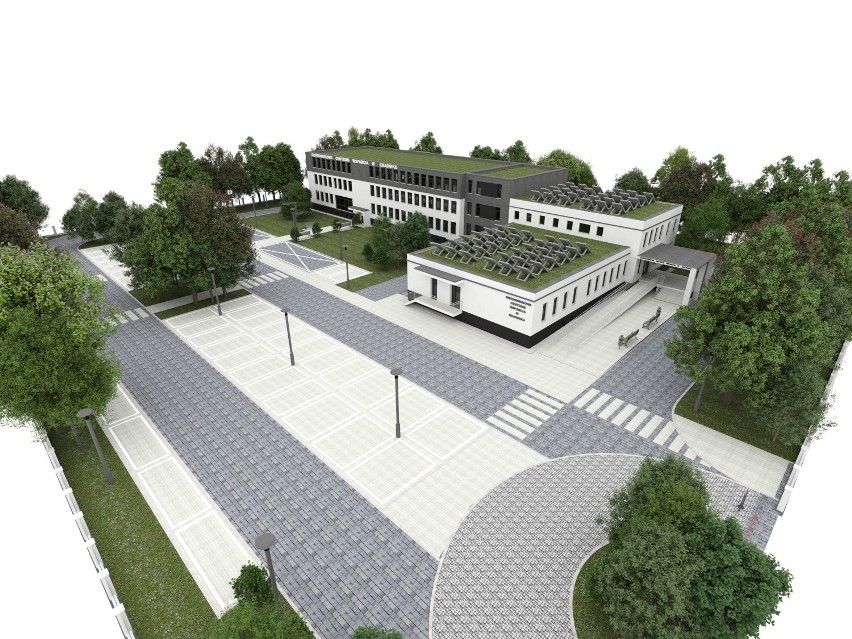 Wizualizacja projektu Środowiskowego Centrum Wsparcia w...