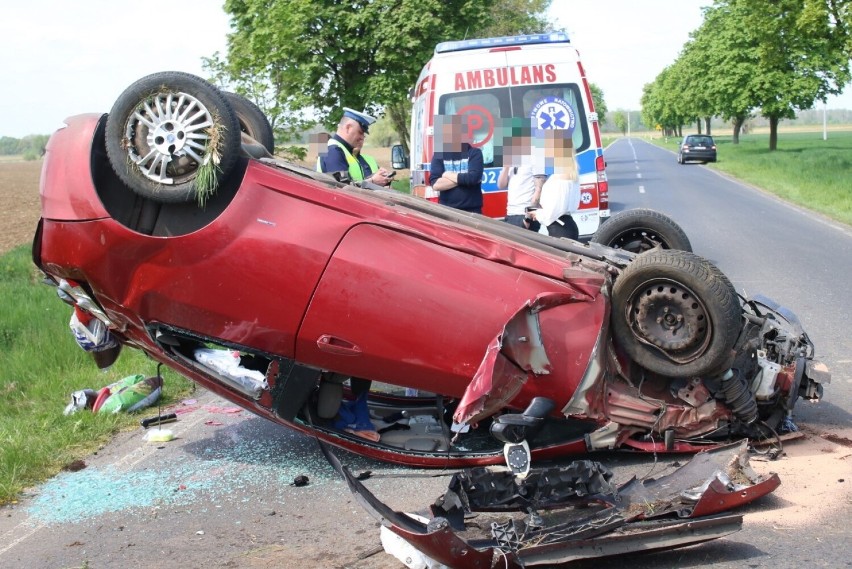 Wypadek na drodze za Grodźcem Małym