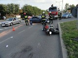 Wypadek ul. Prażmowskiego Nowy Sącz: zderzenie dwóch motocykli i samochodu [ZDJĘCIA]