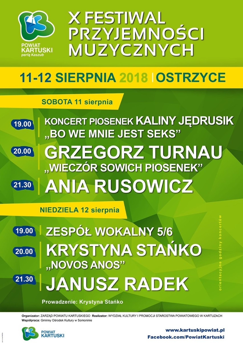 X Festiwal Muzycznych Przyjemności w Ostrzycach 2018