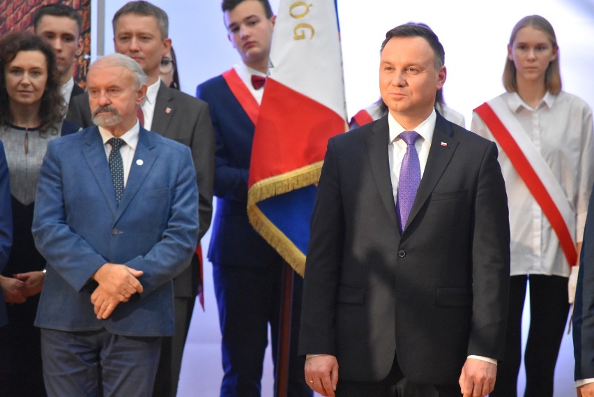 Prezydent RP Andrzej Duda w raciborskiej Arenie Rafako...