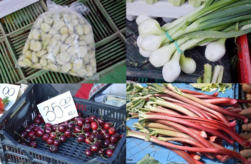 Ceny owoców i warzyw na placu targowym przy Hali Gazaris w...
