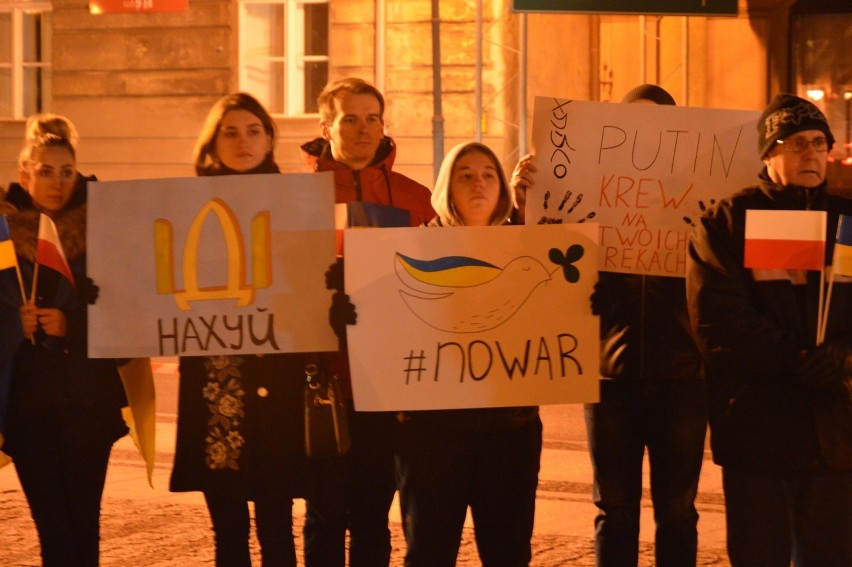 3 marca w Międzyrzeczu odbył się wiec "Solidarni z Ukrainą"