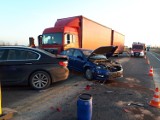 Wypadek na DK 1 w miejscowości Poraj: jedna osoba trafiła do szpitala