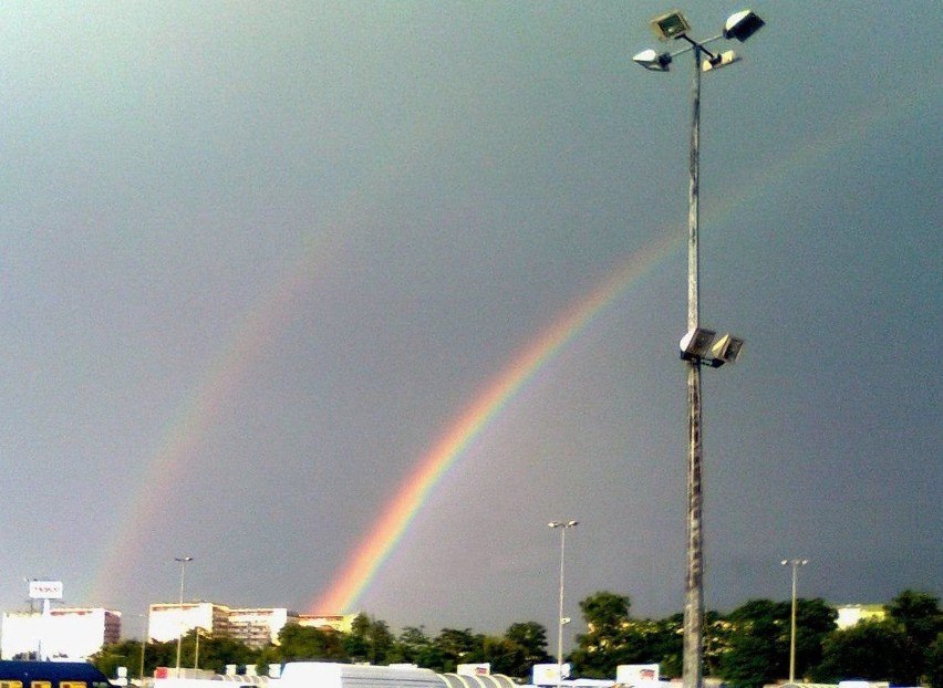 Podwójna tęcza nad Szczecinem 20.06.2011 godz. 19.36