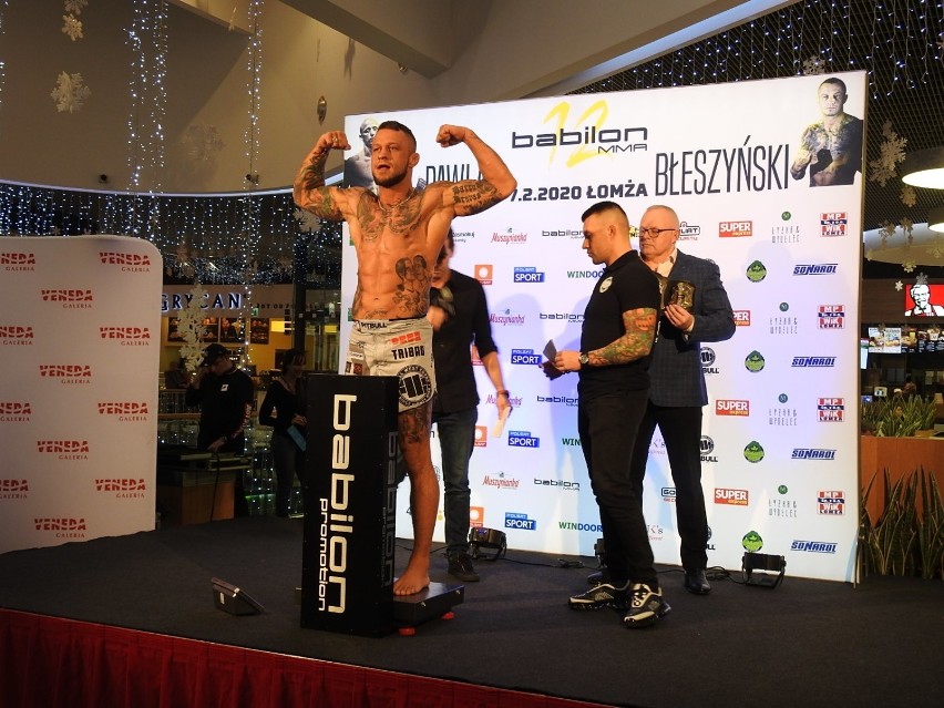 Gala Babilon MMA 12 w Łomży. Oficjalne ważenie zawodników w Galerii Veneda [zdjęcia]