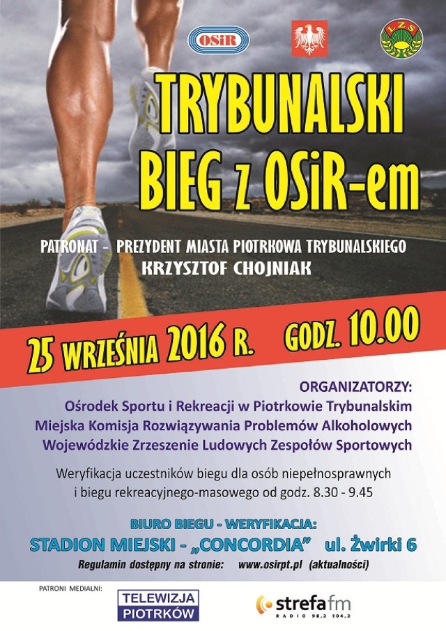 Trybunalski bieg z OSIR-em w Piotrkowie
