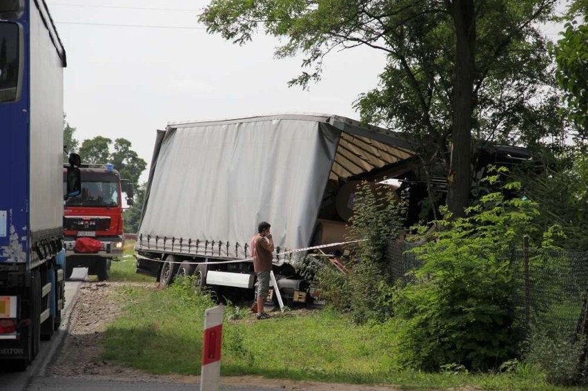 Wypadek tirów pod Wągrowcem