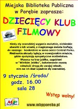 ZAPOWIEDŹ: Dziecięcy Klub Filmowy w Miejskiej Bibliotece Publicznej w Porębie