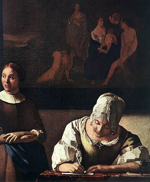 Źródło: http://commons.wikimedia.org/wiki/File:Johannes_Vermeer_-_Lady_Writing_a_Letter_with_Her_Maid_%28detail%29_-_WGA24697.jpg?uselang=pl