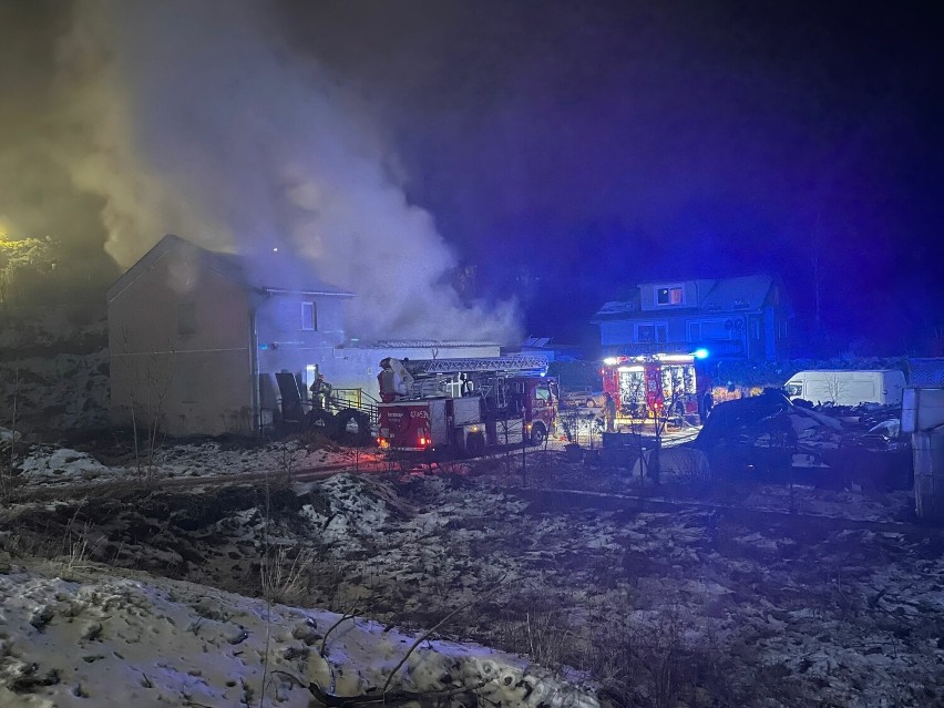 Pożar w budynku przy ulicy Skoczylasa w Lęborku.
