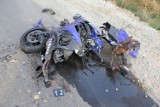 Śmietelny wypadek w Chynowej. Motocyklista uderzył w ciężarówkę [ZDJĘCIA]