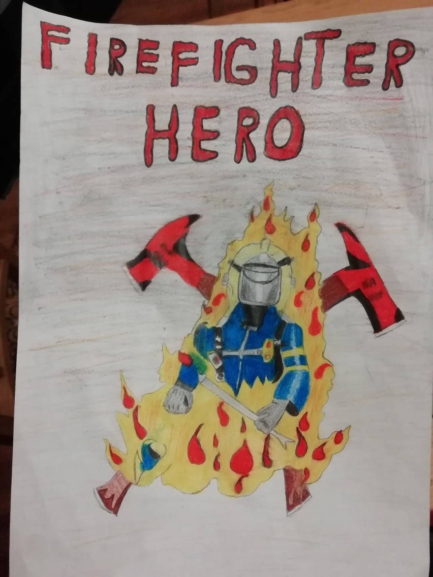 Dzisiaj Dzień Strażaka. Ośrodek Kultury Gminy Gorlice zorganizował konkurs na laurkę, właśnie dla strażaków. Prace są kapitalne [ZDJĘCIA]