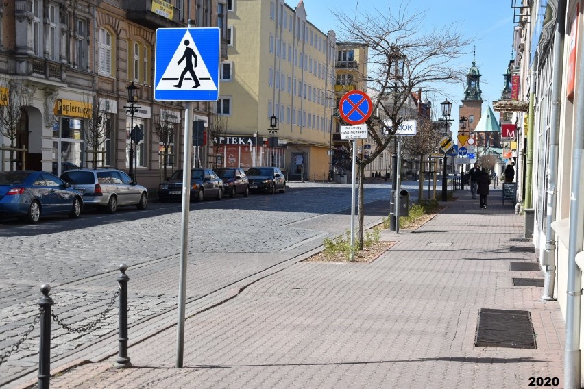 Gniezno: Spacery rok temu i dziś [11.04.2021]