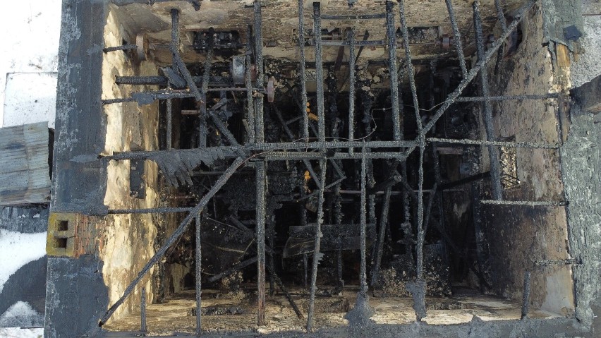 Młyn w Sienicznie po pożarze