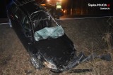 Tragiczny wypadek pod Szczekocinami. Samochód dachował po zderzeniu z łosiem, kierowca nie żyje