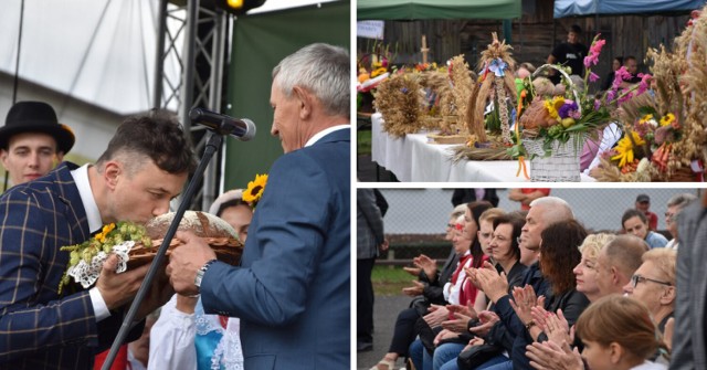 Po barwnym korowodzie ulicami wsi na stadionie sportowym odbył się obrzęd dożynkowy poprowadzony przez Zespół Pieśni i Tańca Kębłowo. Na scenie pojawili się burmistrz Włodzimierz Hibner, z-ca burmistrza Grażyna Pogonowska oraz starostowie tegorocznych dożynek pani Renata Gumuła i pan Władysław Galas