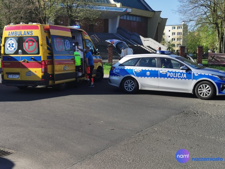 Wypadek na ulicy Ostrowskiej we Włocławku