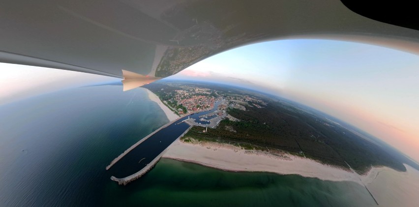 Niesamowite nagranie Ustki i regionu z powietrza kamerą 360