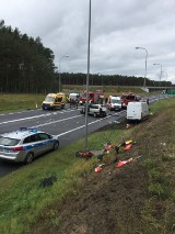 Wypadek na S10. Pięć osób zostało rannych