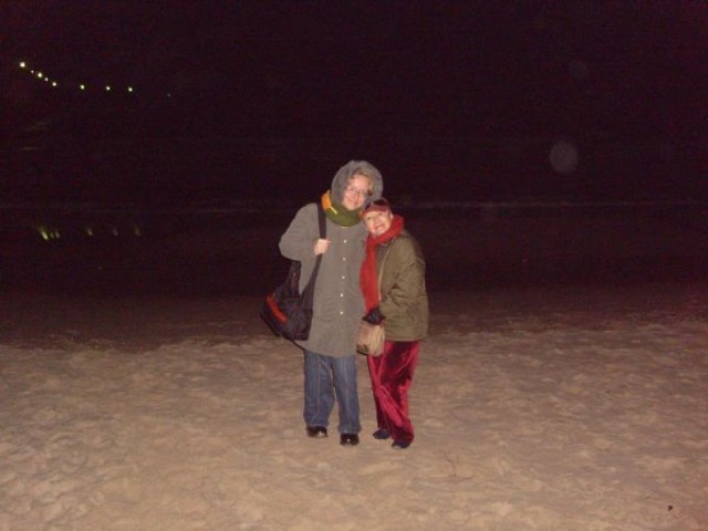 Karin i ja na plaży w Świnoujściu.