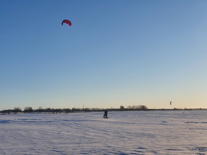 Snowkiting w powiecie puckim (gmina Puck) - 14 lutego 2021