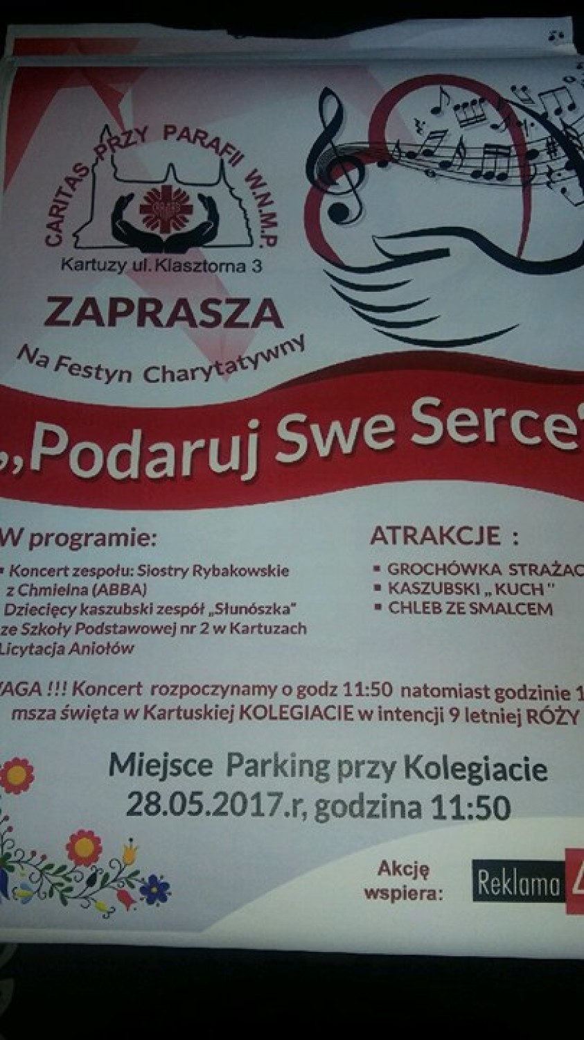 Podaruj Swe Serce - festyn charytatywny na parkingu przy kolegiacie już 28 maja