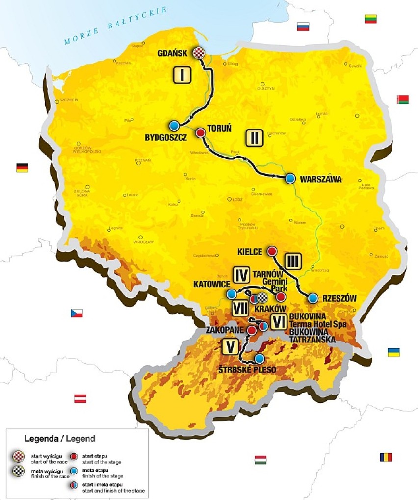 Trasa Tour de Pologne 2014