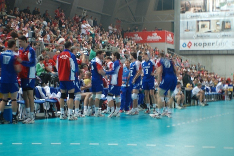 Reprezentacja Czech podczas przerwy technicznej