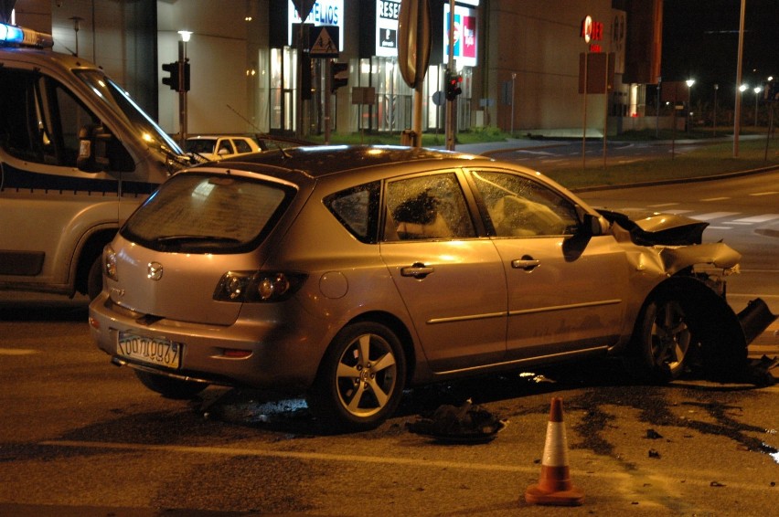 Wypadek w Kaliszu. Zderzenie dwóch aut na Wrocławskiej