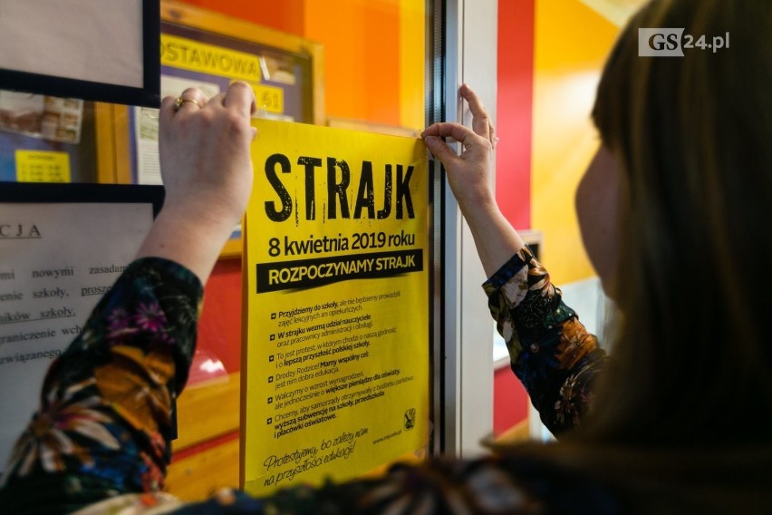 Strajk nauczycieli w Szczecinie