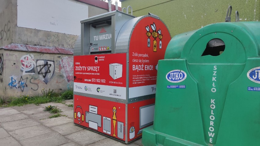 Pojemniki na elektrośmieci w Piotrkowie