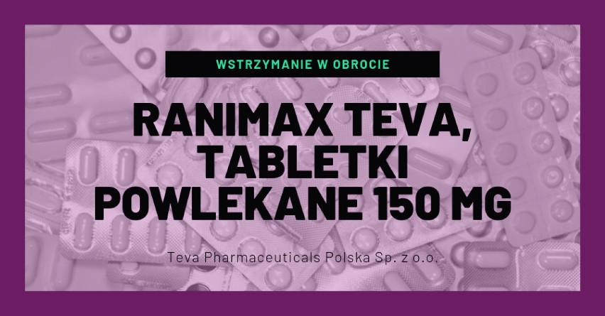 Ranimax Teva, tabletki powlekane 150 mg

- Rodzaj decyzji:...