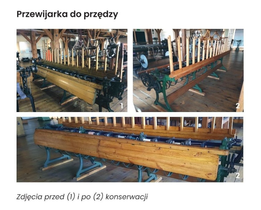 Stare maszyny z Muzeum Historii Przemysłu w Opatówku po...