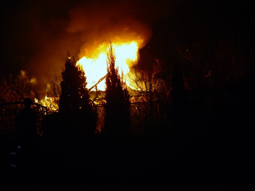 Pożar domku w Złoczewie