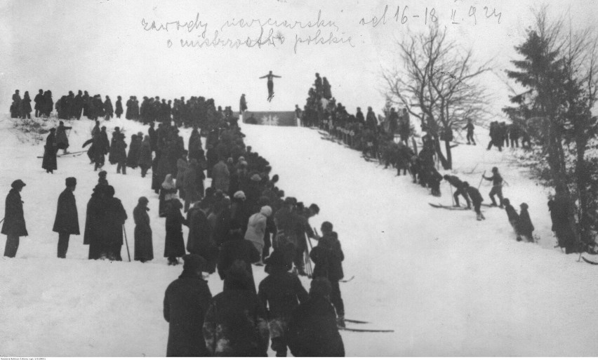 Mistrzostwa Polski w skokach narciarskich w Krynicy w 1924r.