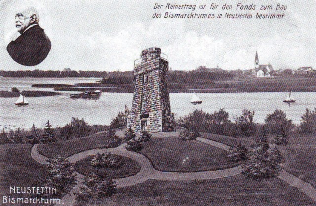 Fotomontaż okolic wieży Bismarcka sprzed ponad 100 lat, quest przeniesie nas w te czasy